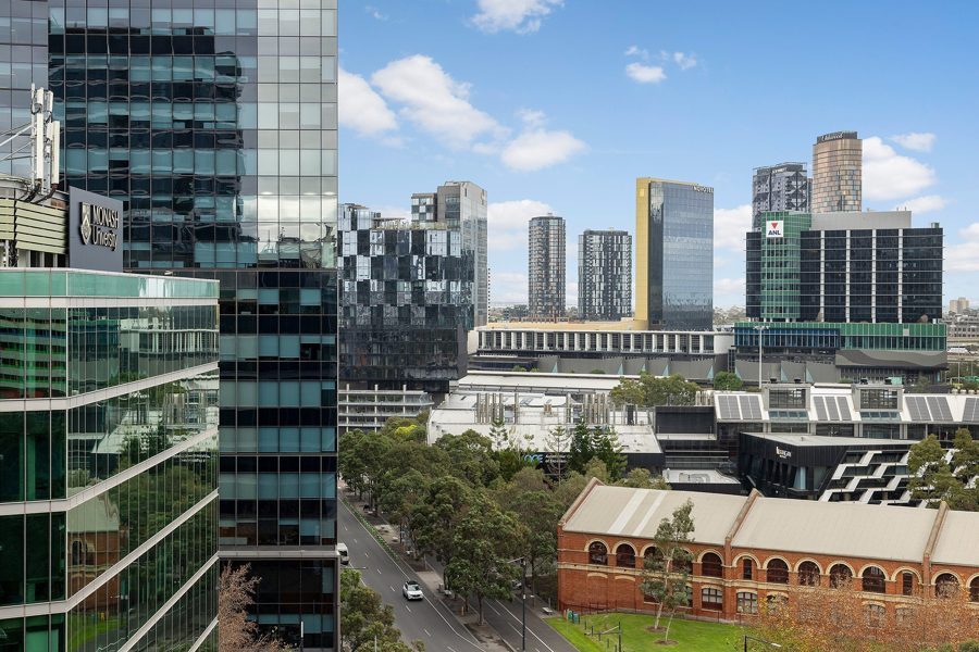 View across Docklands towards the CBD