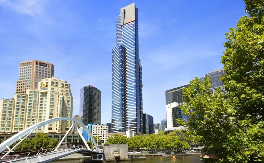 Eureka Tower seen across the Yarra River